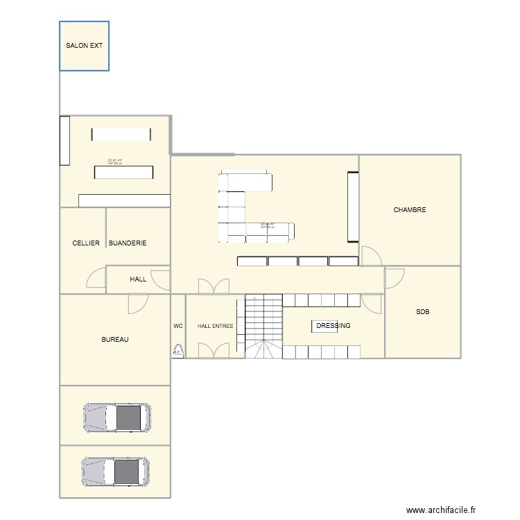 Falize. Plan de 13 pièces et 214 m2