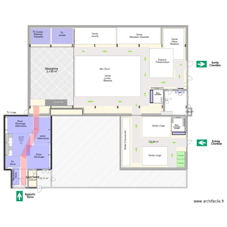 MEZZANINE 2x60m² 20/01/2025. Plan de 8 pièces et 1454 m2