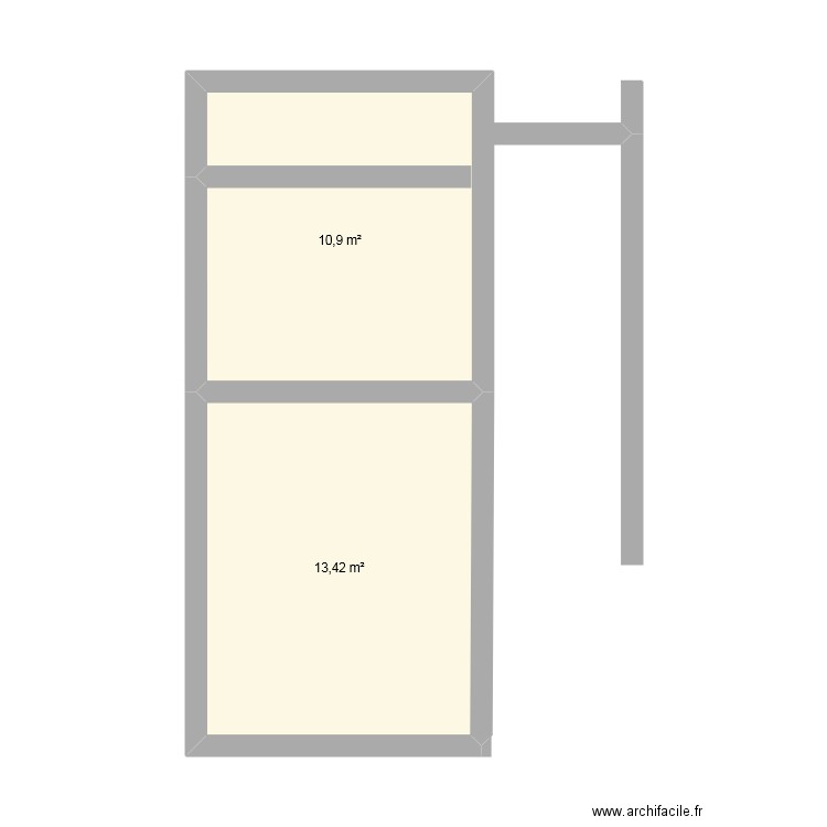 Maison 1. Plan de 2 pièces et 24 m2