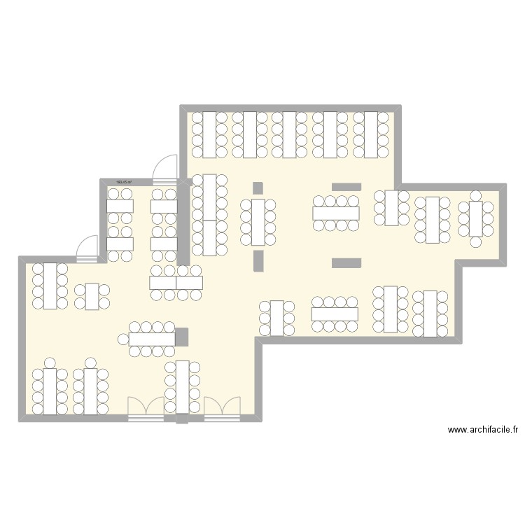 Cantine Goubet. Plan de 1 pièce et 193 m2