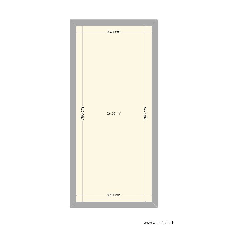 Plan chambre 1. Plan de 1 pièce et 27 m2