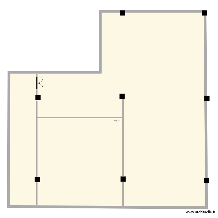 moh. Plan de 1 pièce et 449 m2