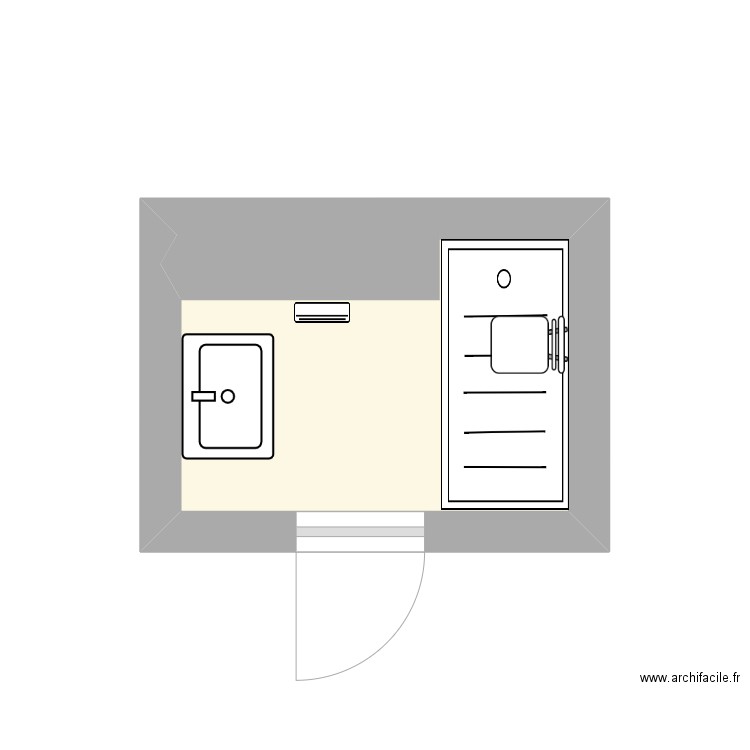 marchi. Plan de 1 pièce et 3 m2