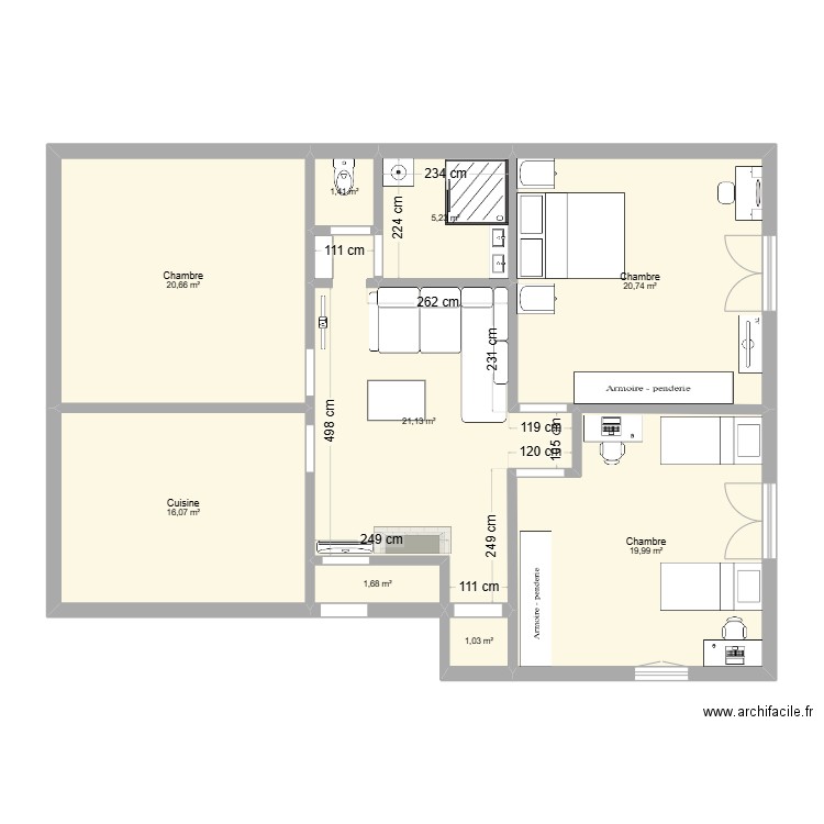 maison lamine. Plan de 9 pièces et 108 m2