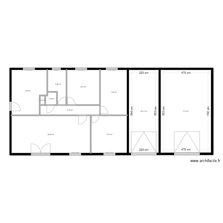 maison smej 3. Plan de 11 pièces et 141 m2