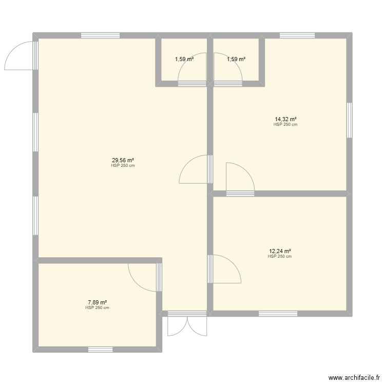 Plan d'administration de OUEDRAOGO Bouba. Plan de 6 pièces et 67 m2