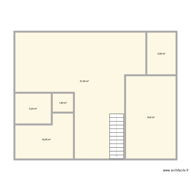 maison. Plan de 6 pièces et 95 m2