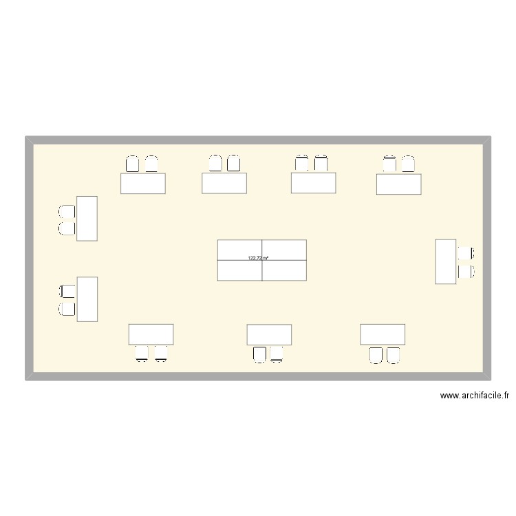 stand . Plan de 1 pièce et 123 m2