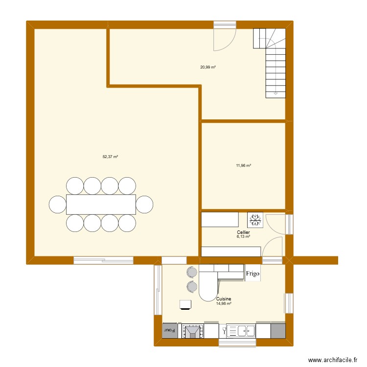 PapaLancaHouse. Plan de 5 pièces et 106 m2