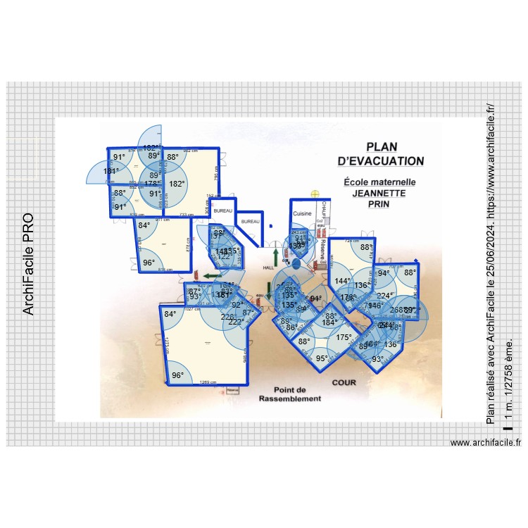 ecole san en ghoelle 7. Plan de 14 pièces et 786 m2