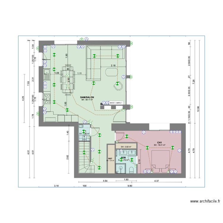 MIGRANIER RDC 2. Plan de 0 pièce et 0 m2