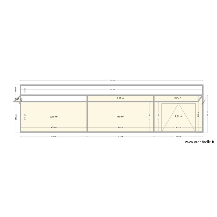 wafa2. Plan de 6 pièces et 30 m2