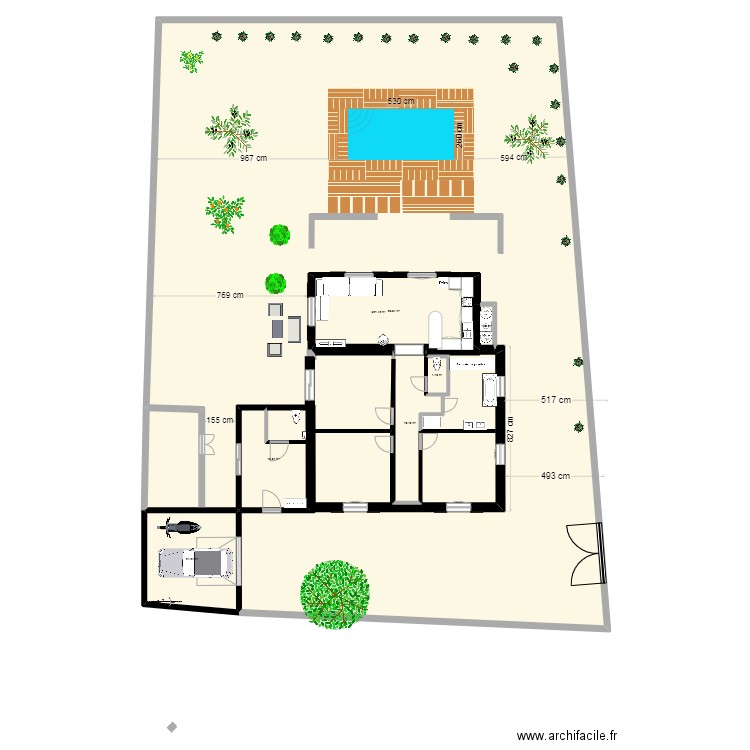 villa définitive plan de masse. Plan de 7 pièces et 665 m2