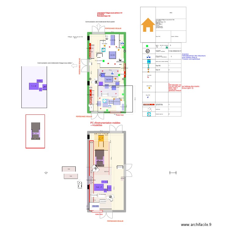 Fiche 130-Fatigue sous cellule 2 sous air vXX. Plan de 2 pièces et 110 m2