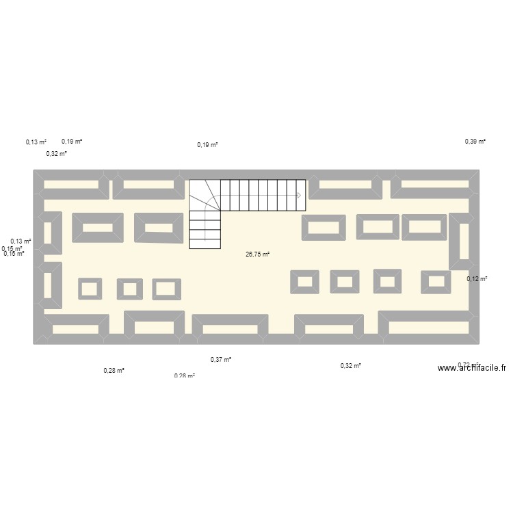 tru2. Plan de 25 pièces et 40 m2