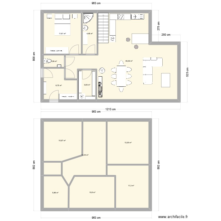 PLAN 3. Plan de 12 pièces et 144 m2