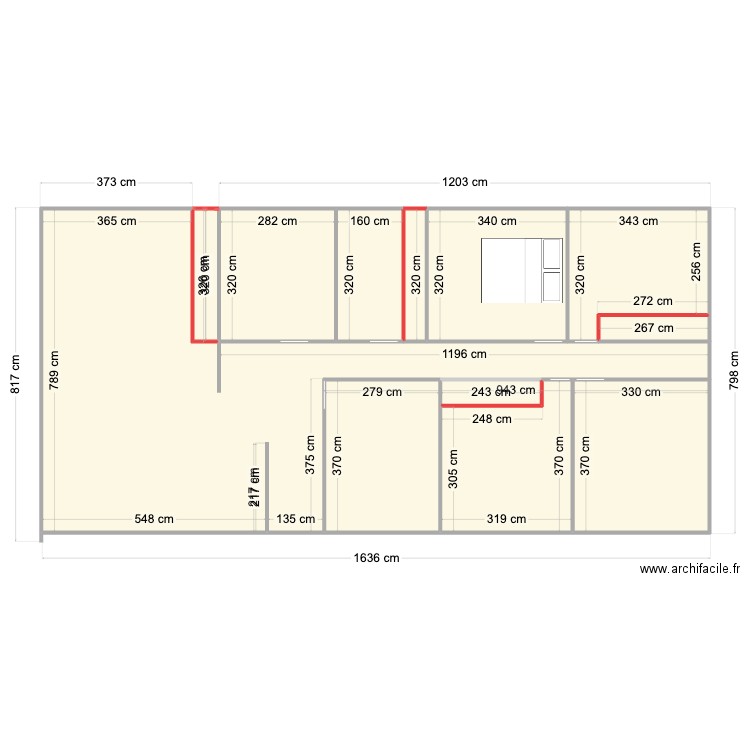 JEAN JAURES. Plan de 12 pièces et 125 m2