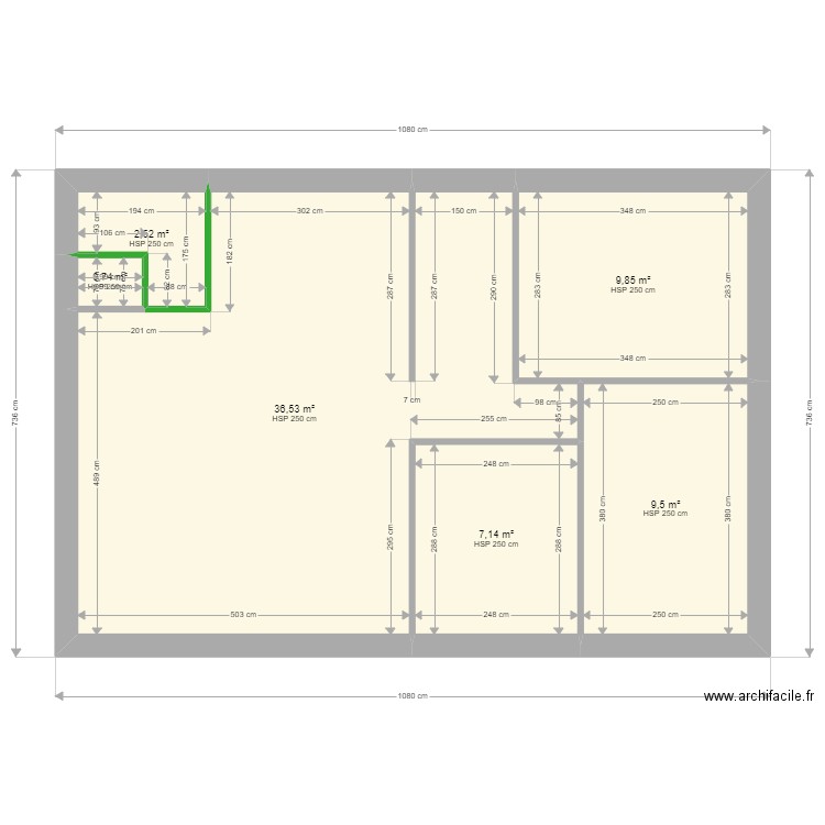 ML24006603. Plan de 15 pièces et 197 m2