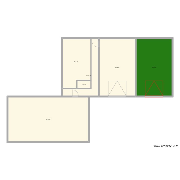  garage 4. Plan de 6 pièces et 170 m2