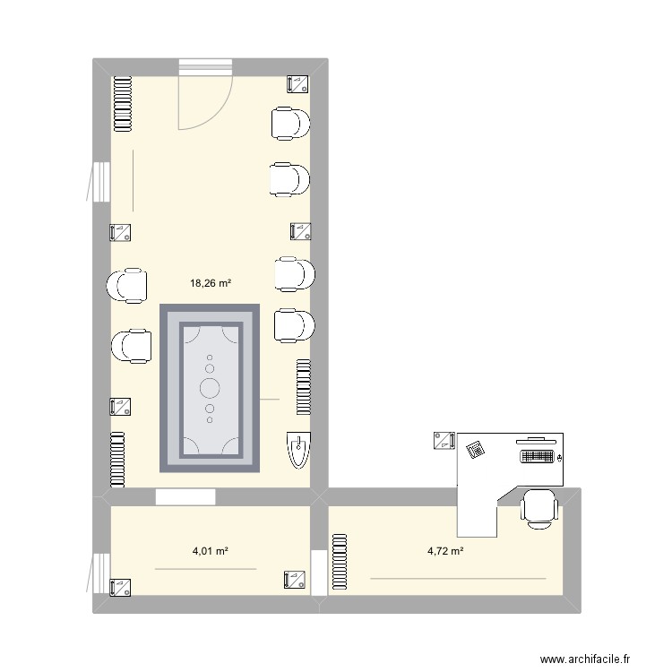 Bibliothèque, travail à rendre Élodie . Plan de 3 pièces et 27 m2