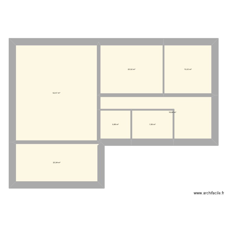 MUSSON. Plan de 7 pièces et 140 m2