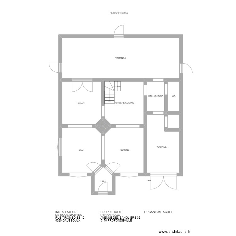 THIRAN REZ. Plan de 14 pièces et 102 m2