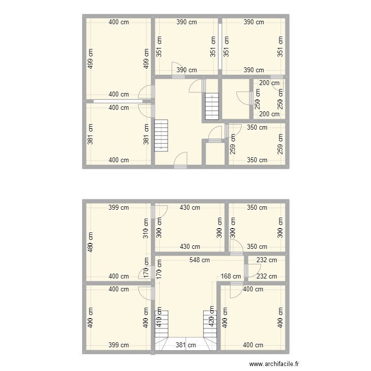 BACCUS Luc. Plan de 17 pièces et 204 m2