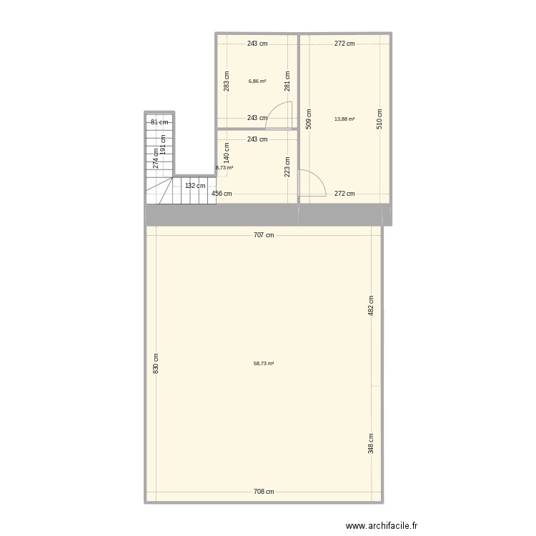 maison. Plan de 4 pièces et 88 m2