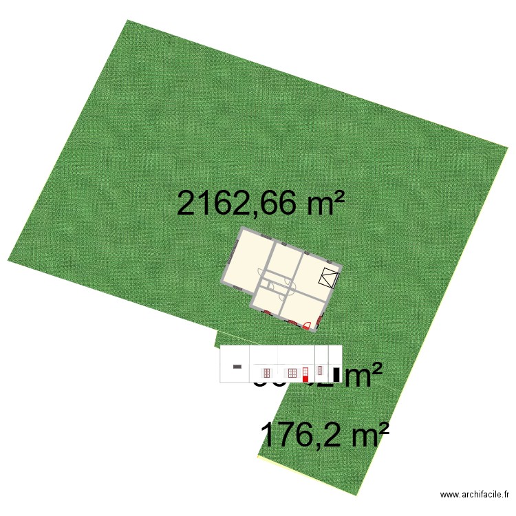 cajat. Plan de 16 pièces et 256 m2