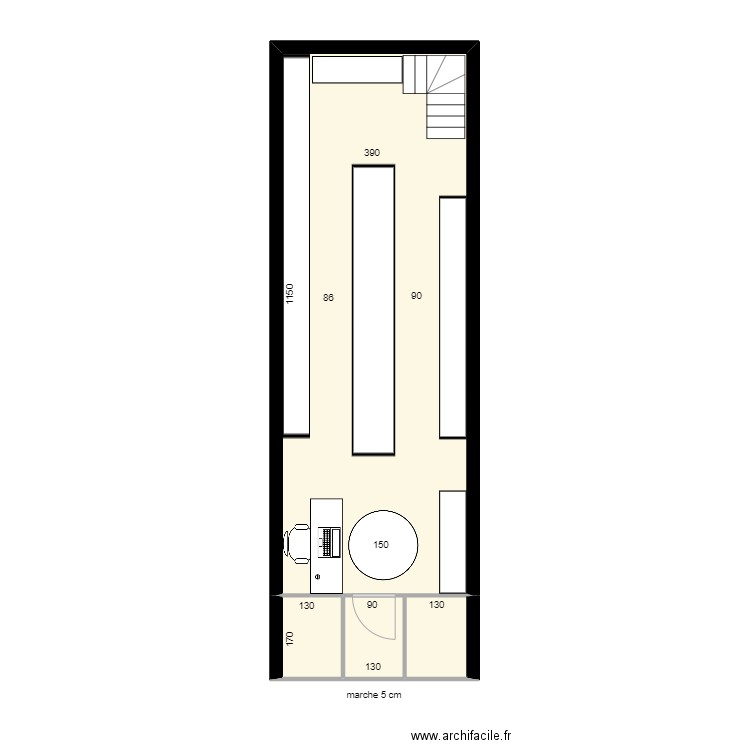 le pion magique. Plan de 4 pièces et 51 m2