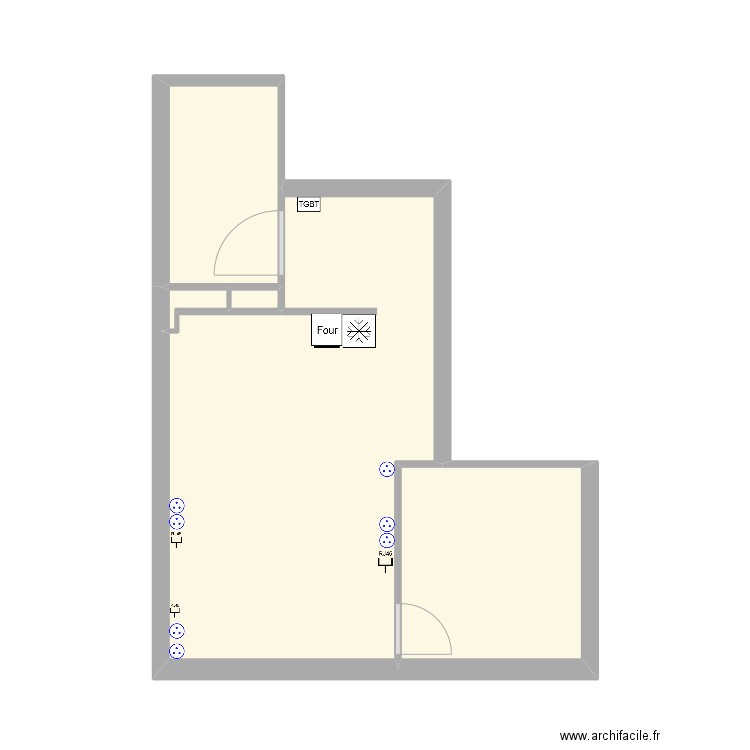 Studio_01. Plan de 5 pièces et 25 m2