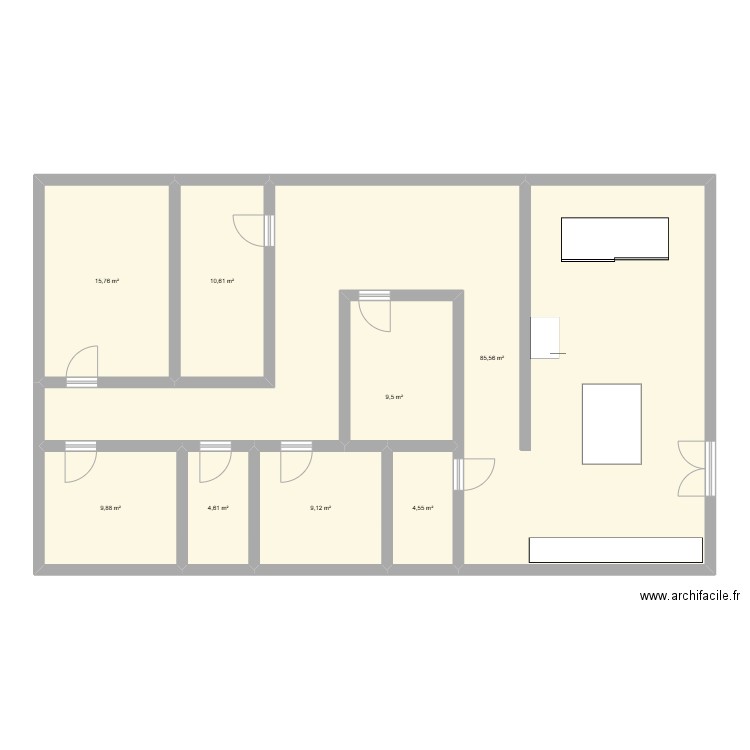 carlance andrezieux... Plan de 8 pièces et 150 m2