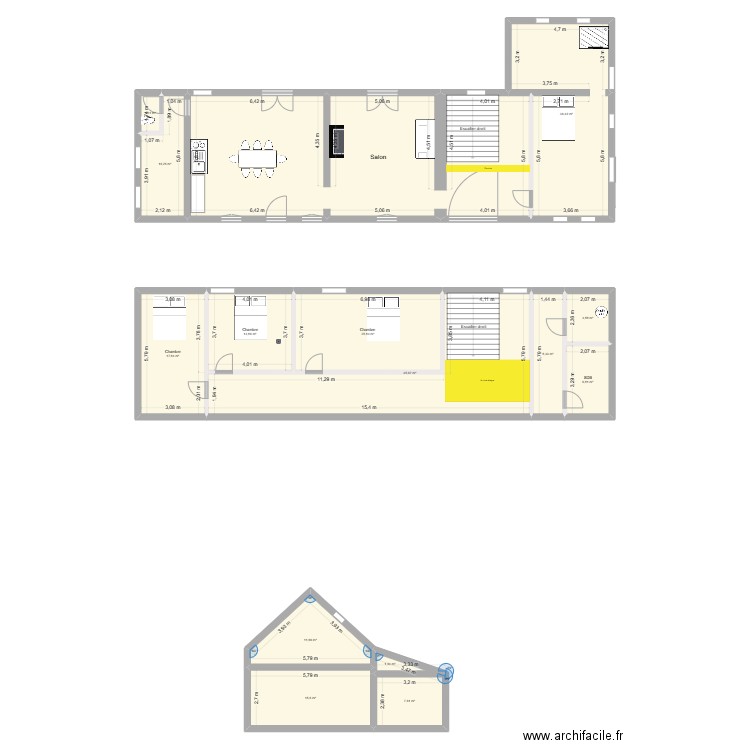 Rdc CALBRY. Plan de 15 pièces et 299 m2