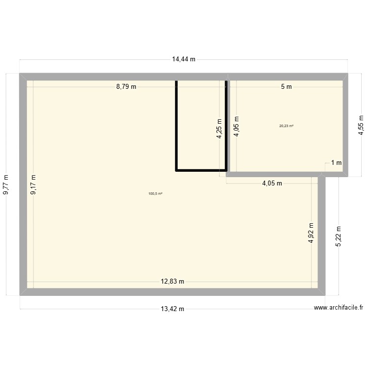 clarisse. Plan de 2 pièces et 121 m2