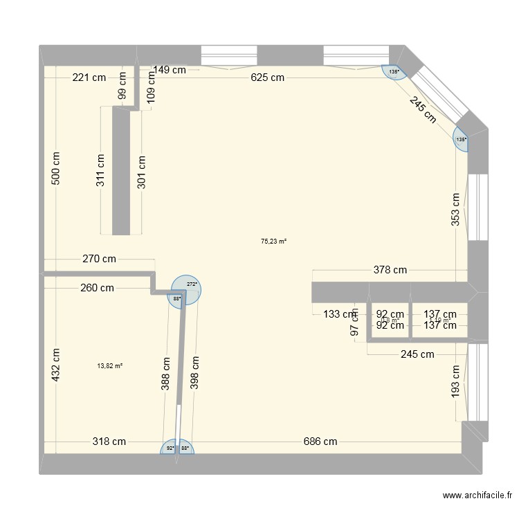 loka cannes 2. Plan de 4 pièces et 91 m2