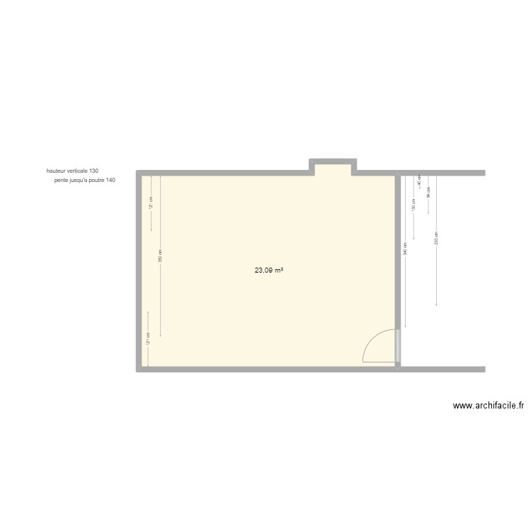 cablage home cinema. Plan de 1 pièce et 23 m2