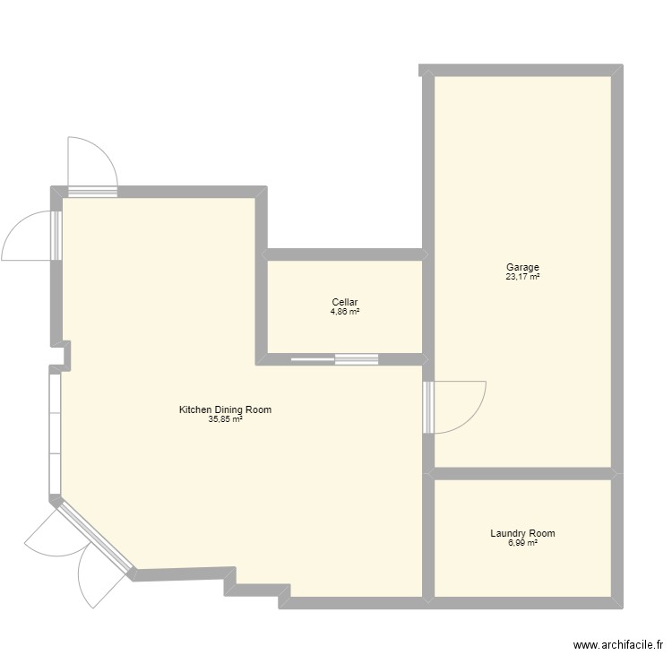 Gerald. Plan de 4 pièces et 71 m2