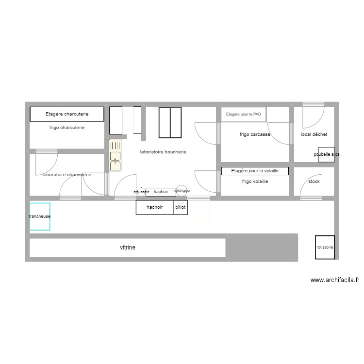 labo dossier pro. Plan de 9 pièces et 41 m2