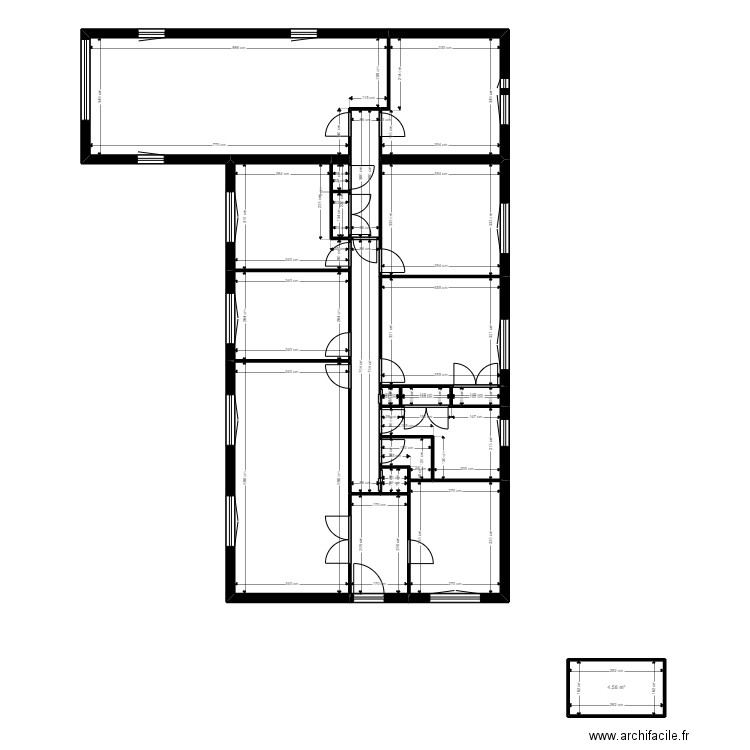 CRUZ. Plan de 21 pièces et 289 m2