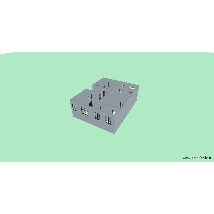 pour papa. Plan de 13 pièces et 38 m2