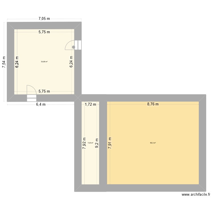 chateau renovation. Plan de 3 pièces et 119 m2