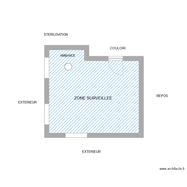 rotty 1. Plan de 1 pièce et 21 m2