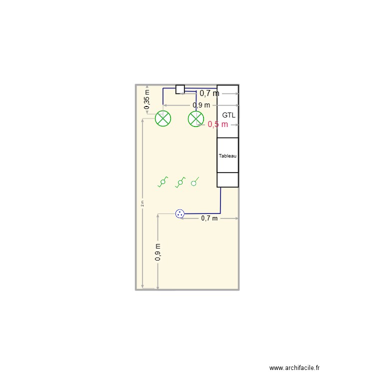 Face A tp cap maison architecte. Plan de 1 pièce et 3 m2