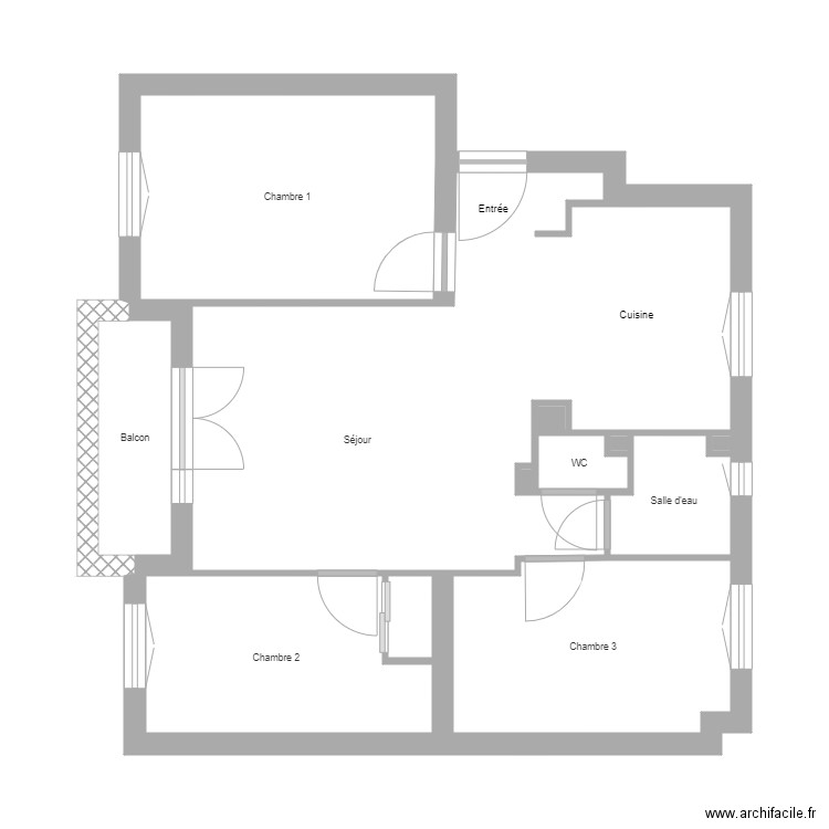 smati. Plan de 12 pièces et 46 m2