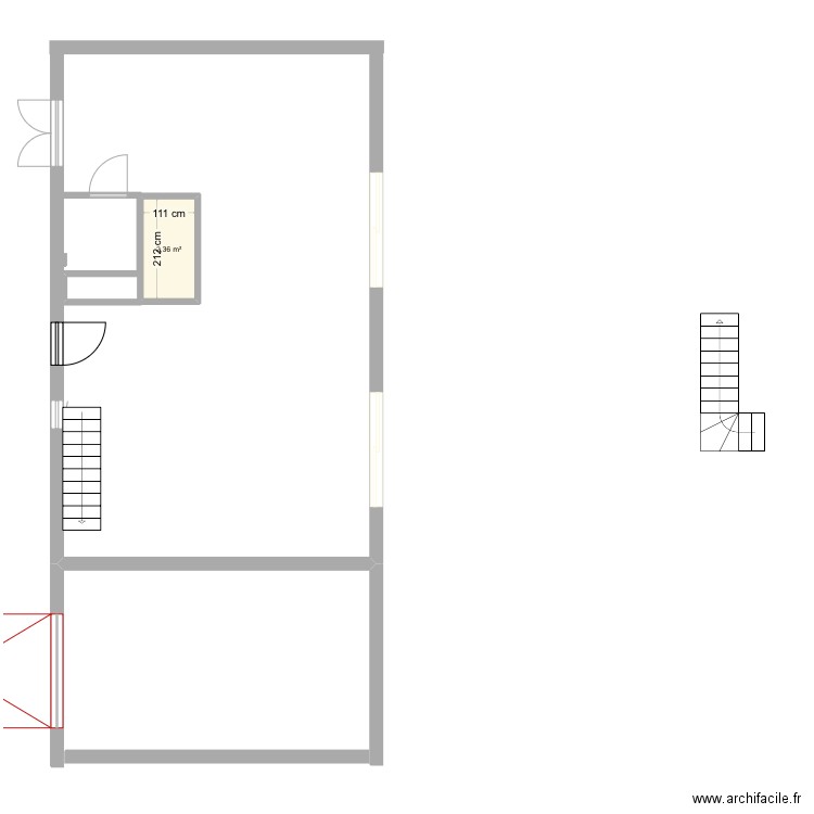 Futur🤞🏻. Plan de 1 pièce et 2 m2