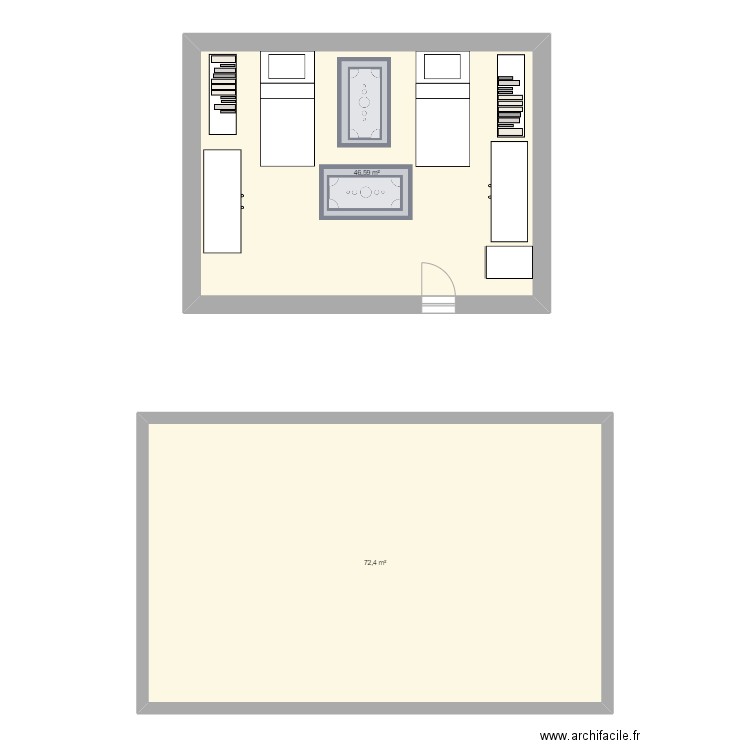 Ma  maison. Plan de 2 pièces et 119 m2