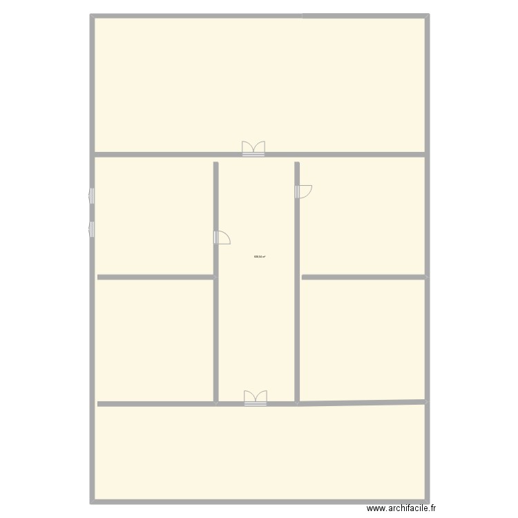 casa. Plan de 1 pièce et 608 m2