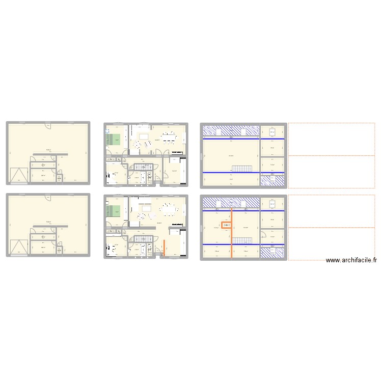 Maison Chantepir. Plan de 46 pièces et 544 m2