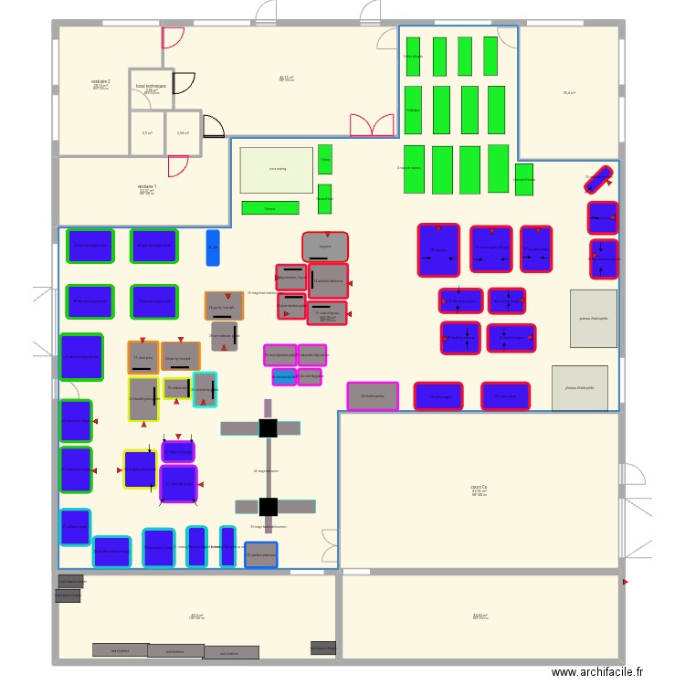 plan salle narosse! Aout. Plan de 11 pièces et 665 m2