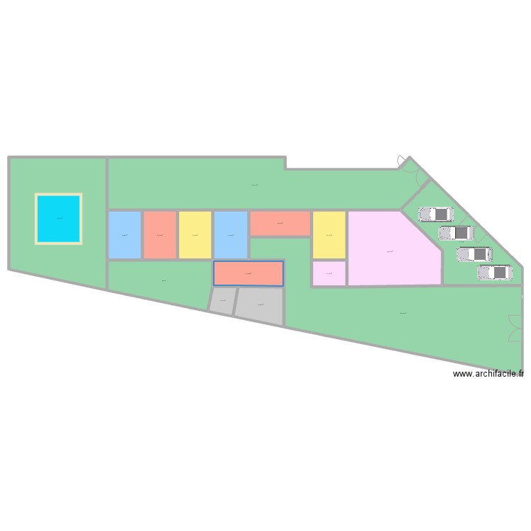 appart 2610B. Plan de 16 pièces et 960 m2